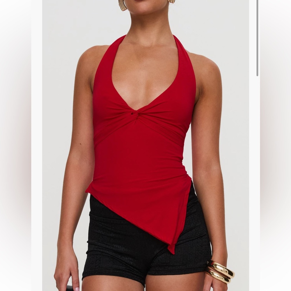 Red Princess Polly Halter Top